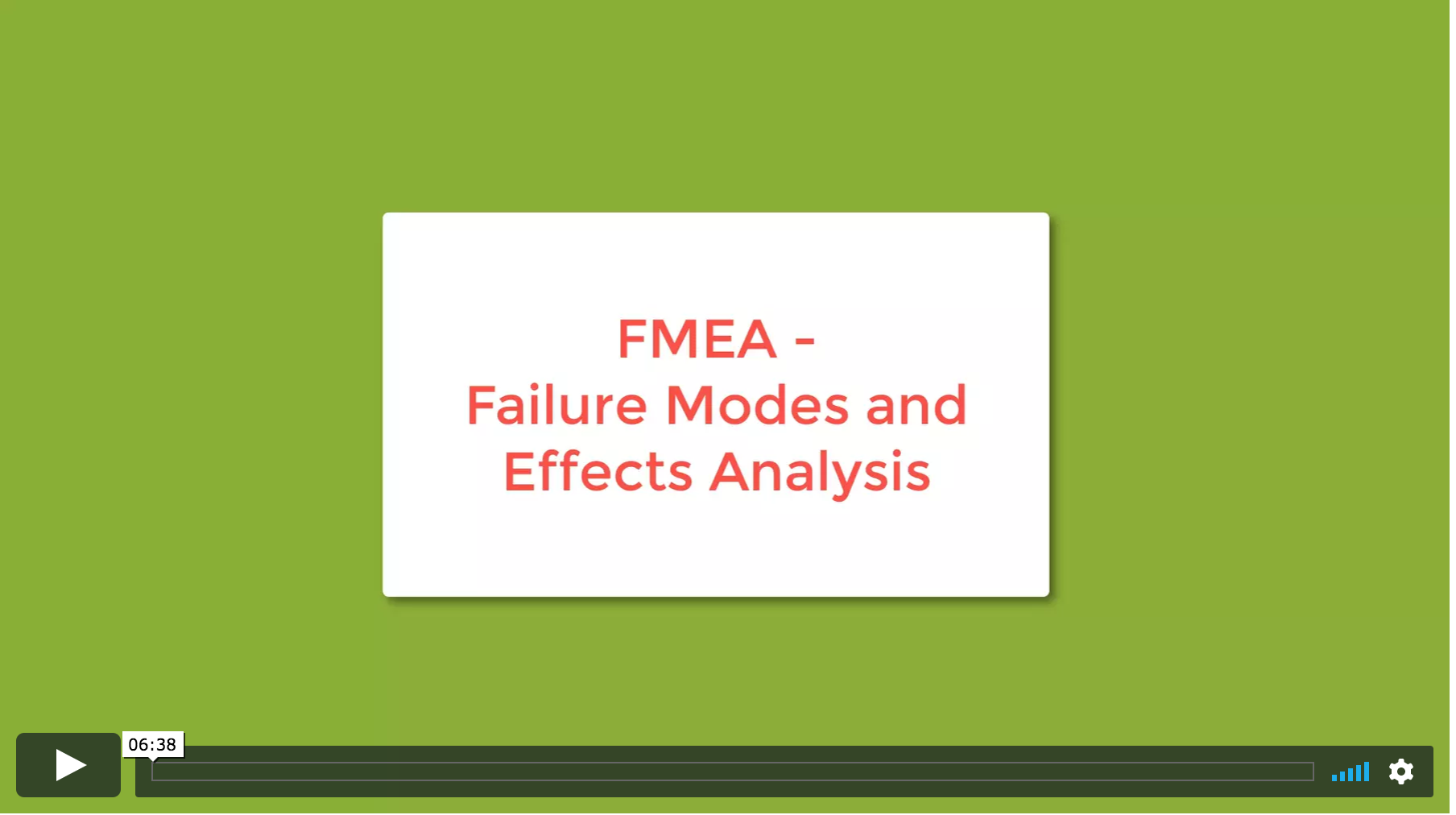 失效模式和效果分析（FMEA）