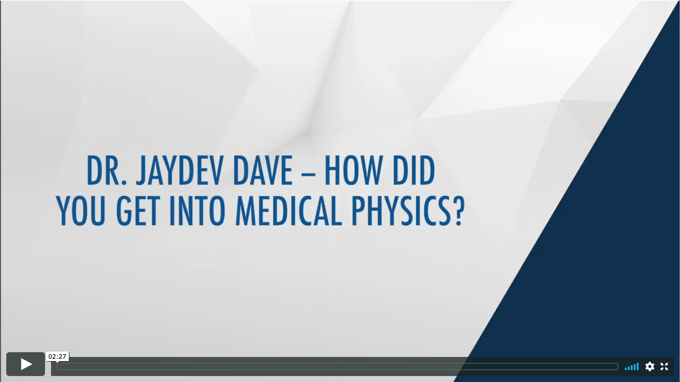 杰德夫·戴夫医生-你是怎么进入医学物理学的?视频缩略图